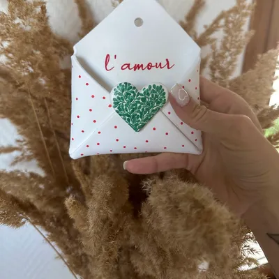 Petit enveloppe « l’amour » décorative en argile ♥️ 